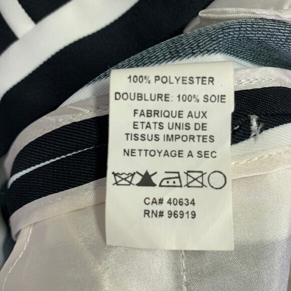 MARC JACOBS Size 6 Black White Polyester Stripe Pencil Skirt - Picture 6 of 7